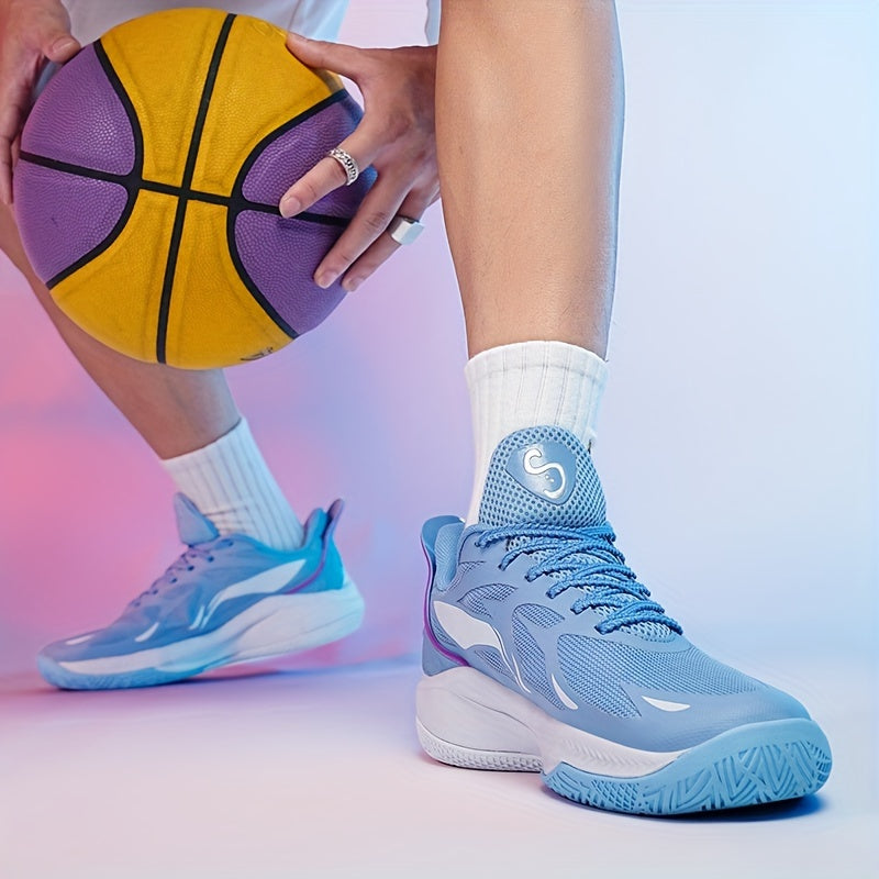 CloudRise Elite court shoe in blue and white, worn by a player.