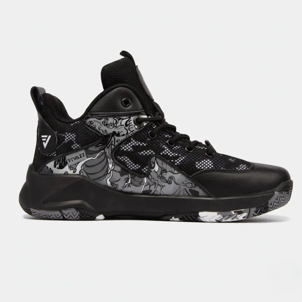 Vivazz All Black Basketball and Volleyball Shoes