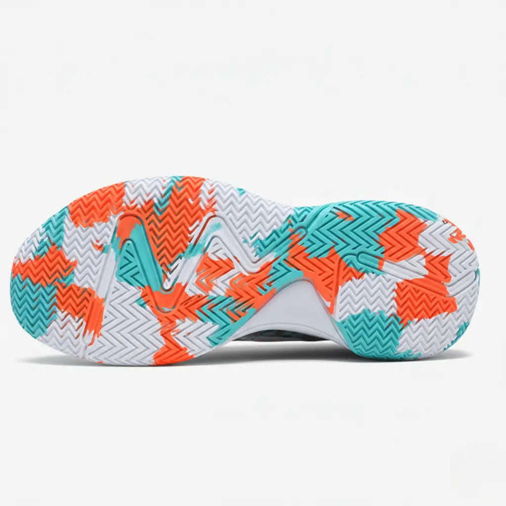 Vivazz Original Graphite Sneakers for Volleyball and Basketball, included shoe detail in Orange.