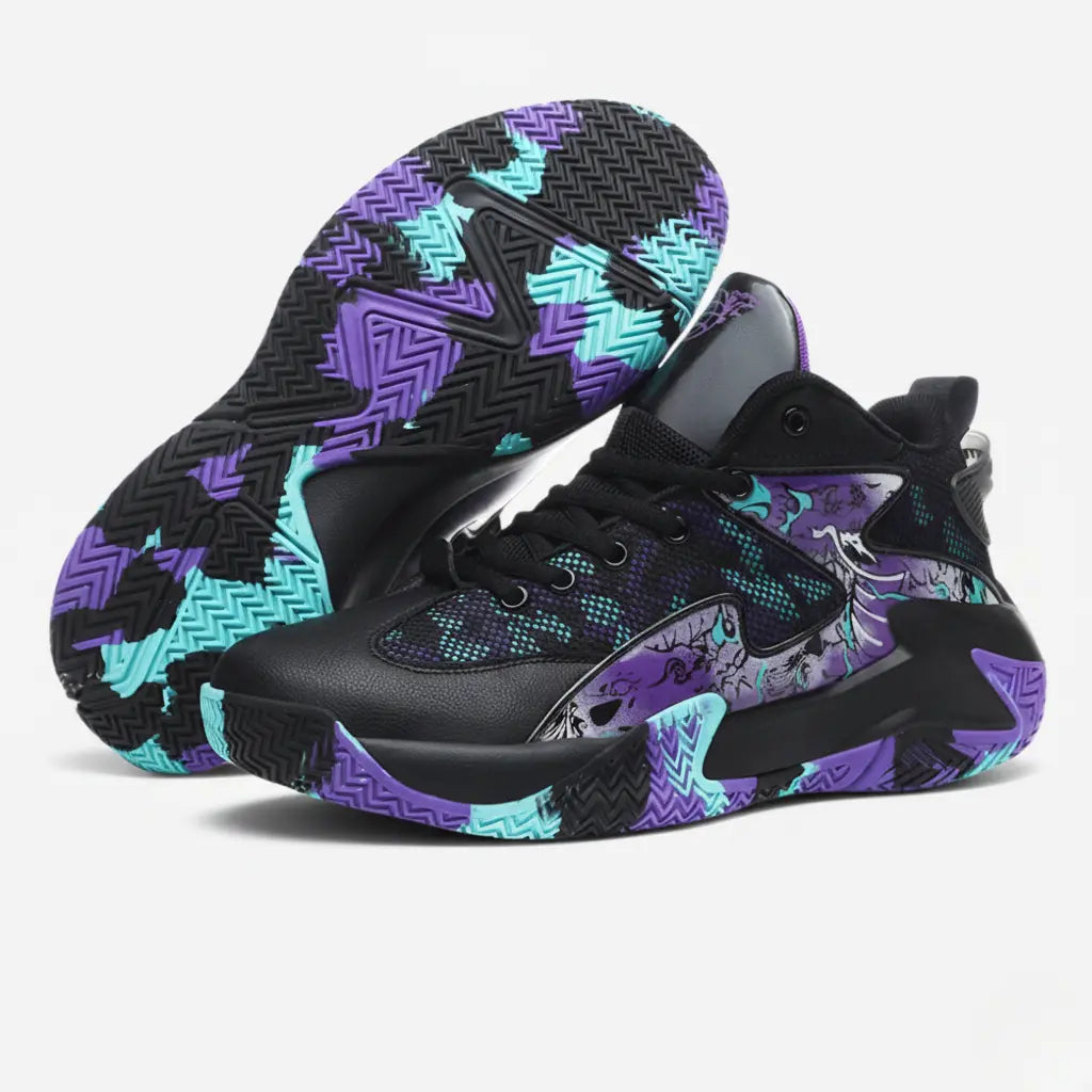 Vivazz Original Graphite Sneakers for Volleyball and Basketball, included shoe detail in Black.