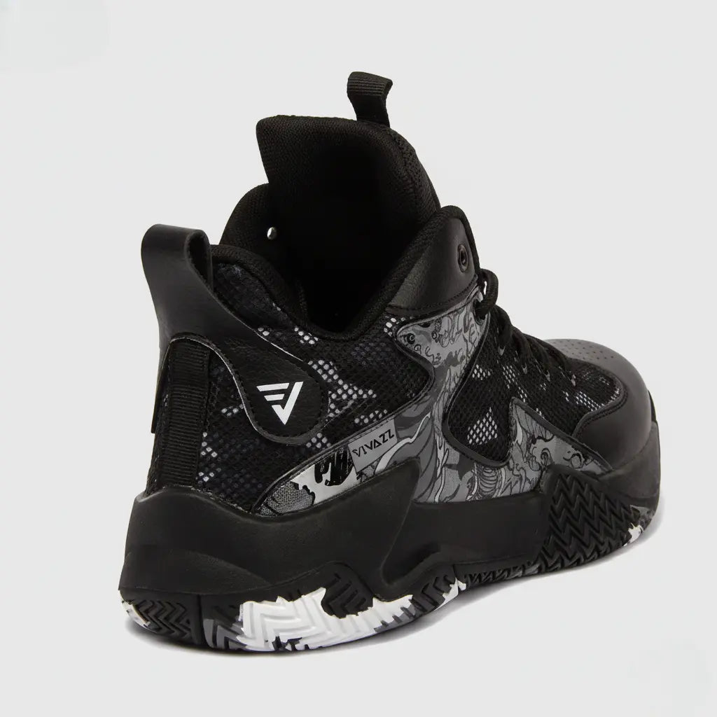 Vivazz All Black Basketball and Volleyball Shoes