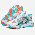 Vivazz Original Graphite Sneakers for Volleyball and Basketball, included shoe detail in Orange.