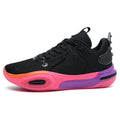 AirFlow Max Pro court shoe in black with pink and purple accents, side view.