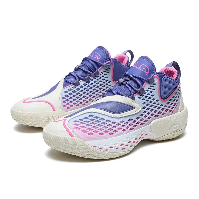 Elite Court court shoe in lavender, pink and white, pair of shoes.