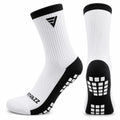 Vivazz Pro 3.0 Non-Slip Mid-Cut Socks for Volleyball & Basketball in White. color=White